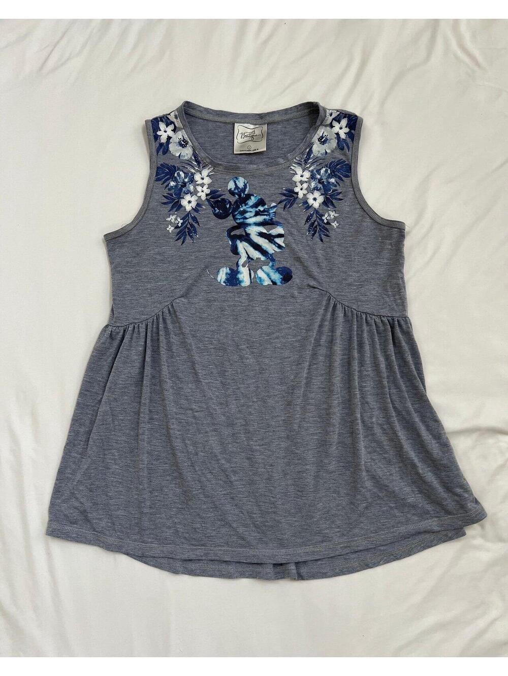 Disney Boutique women’s size L heather blue sleeveless Minnie Mouse flowy top